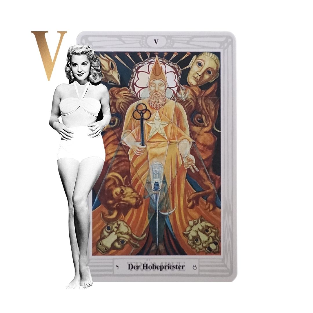 Thoth Tarot Aleister Crowley ATU V Der Hohepriester - Die Okkultistin.j