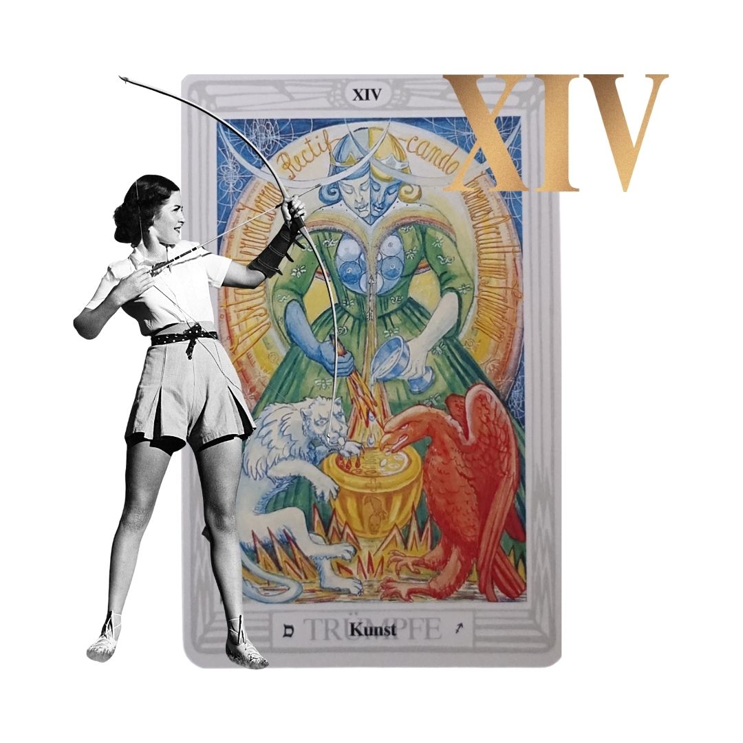Thoth Tarot Aleister Crowley ATU XV Die Kunst - Die Okkultistin.j
