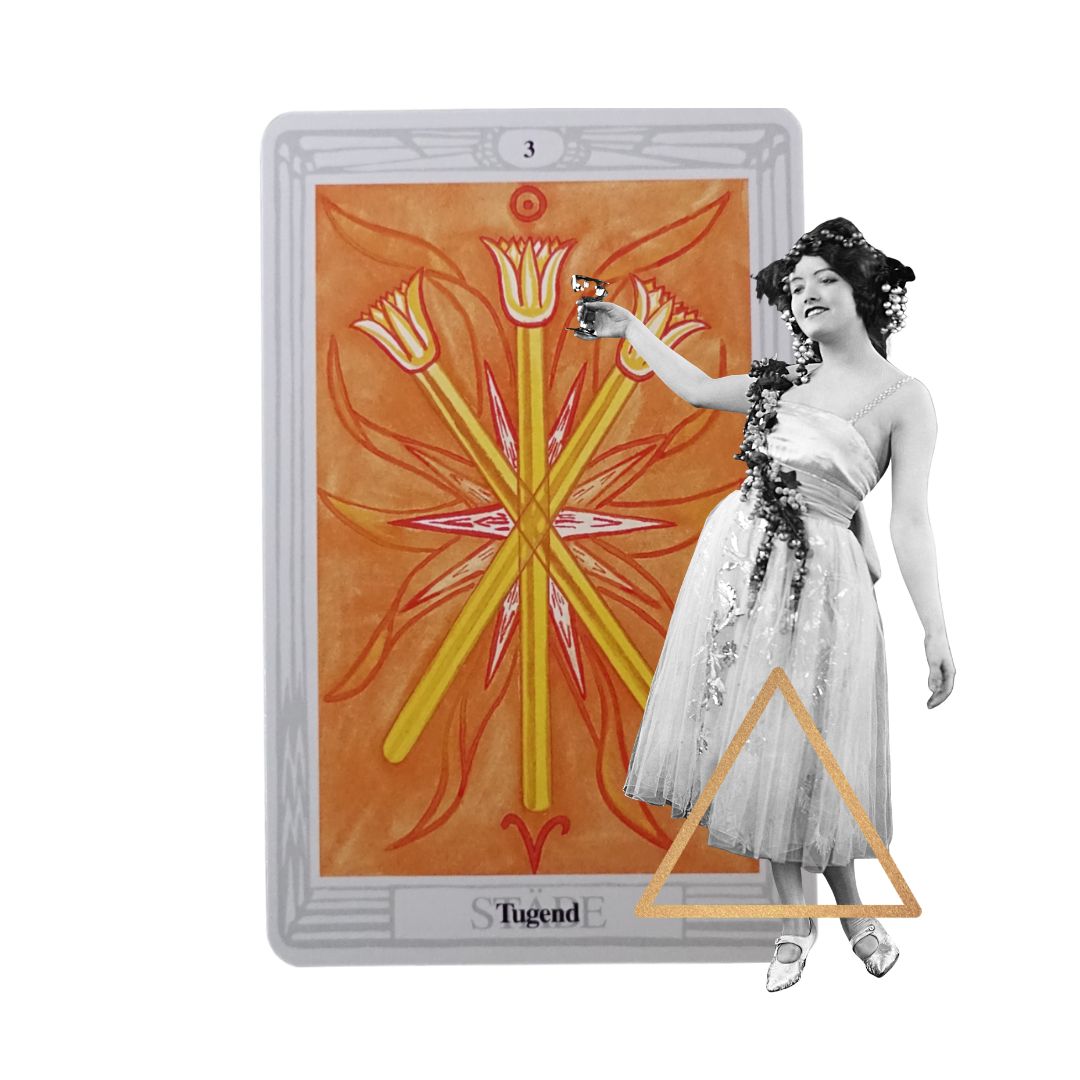 Drei der Stäbe Thoth Tarot Aleister Crowley Die Okkultistin