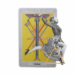 Thoth Tarot | Die Fünf der Stäbe - Streben